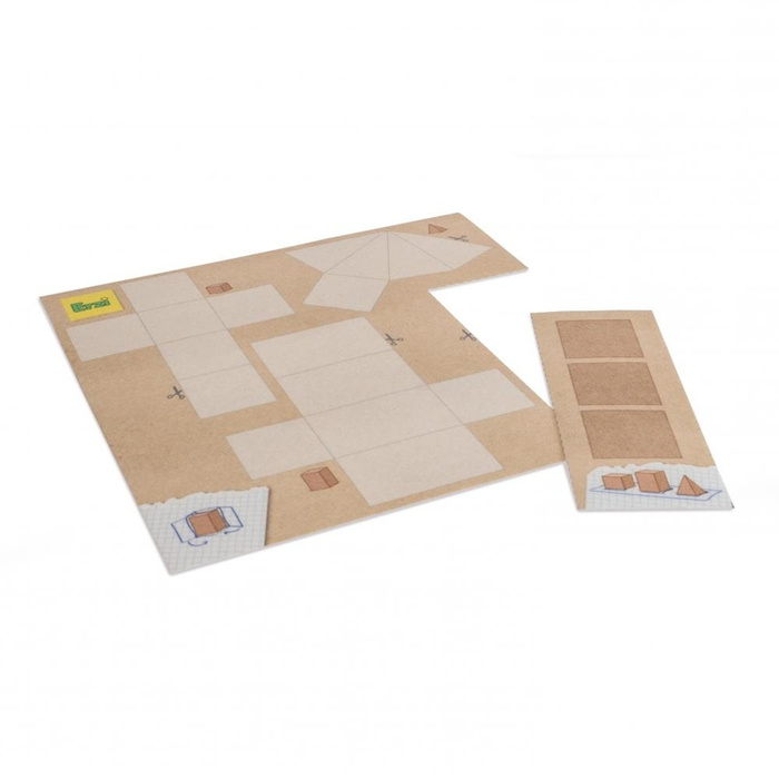 Gra edukacyjna z drewnianymi bryłami geometrycznymi Erzi 42043 Nauka geometrii przez zabawę