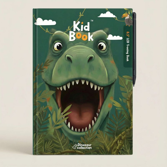 Tablet graficzny dla dzieci z kartami pracy do rysowania KidBook Dino Kidinex