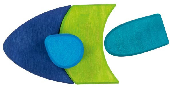 Klocki drewniane układanka Moje kolorowe miasto Goki 58360