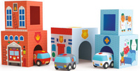Klocki kartonowe TopaniCar Djeco DJ09120 z samochodzikami