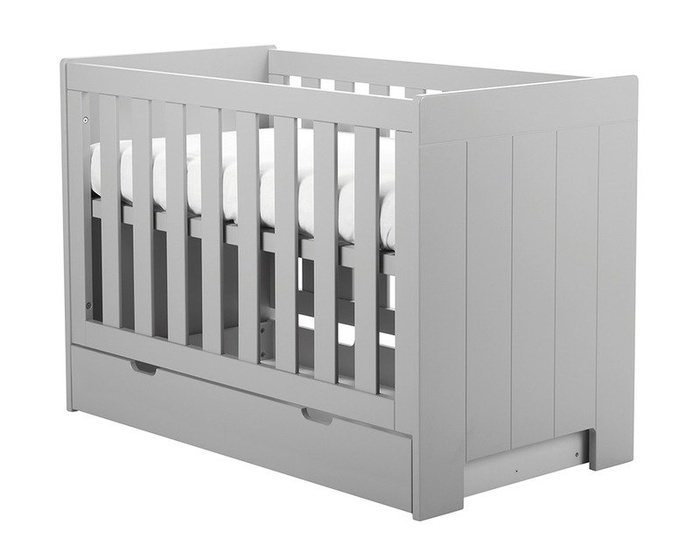 Szare Łóżeczko 120x60 Pinio Calmo