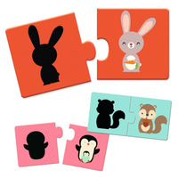 Puzzle duo CIENIE DJ08187-Djeco, tekturowe puzzle dla dzieci