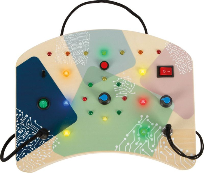 Tablica manipulacyjna Światło LED i przełączniki Montessori Small Foot 12623 Tablica sensoryczna