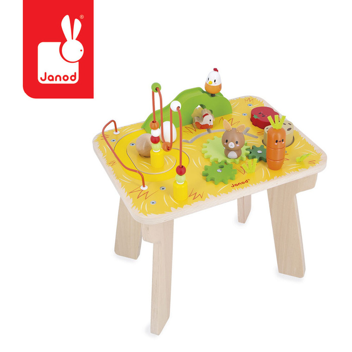 Wielofunkcyjny stolik edukacyjny drewniany Farma Janod J03321