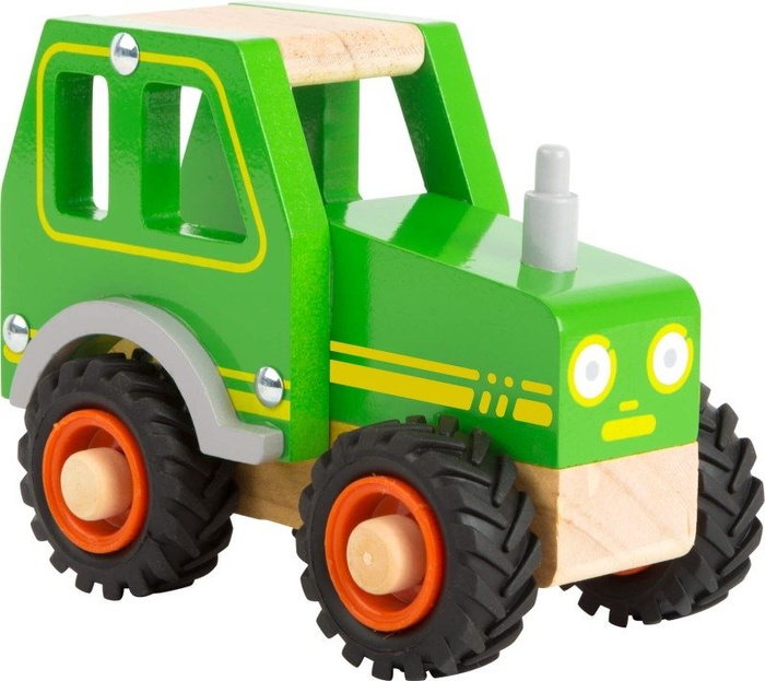 Drewniany Zielony traktor Mini Max 11078-Small Foot Design, pojazdy dla dzieci