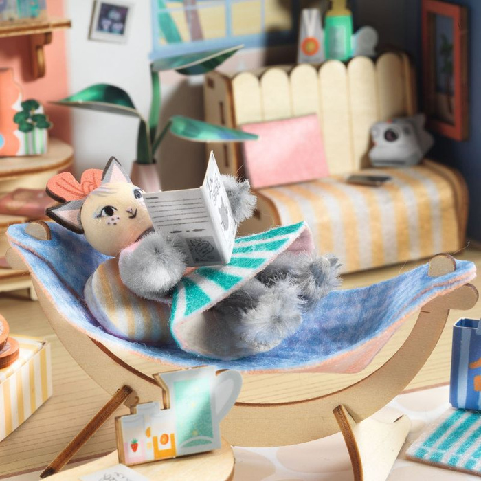 Mini domek dla lalek drewniany Mi House Mia Zrób to sam Djeco DJ08034