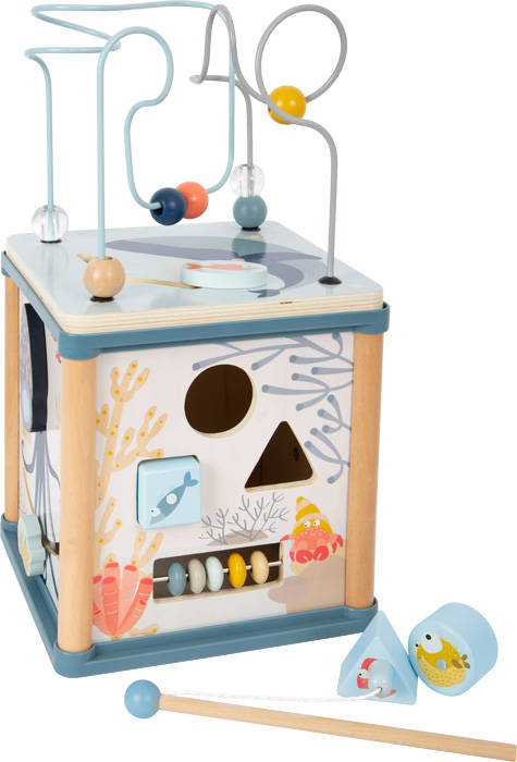 Drewniana kostka motoryczna Podwodny świat 11910-Small Foot, zabawki edukacyjne