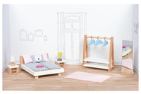 Drewniane meble dla lalek Sypialnia Miś Goki 51468 domki laleczki