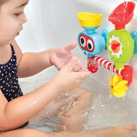 Kolorowe laboratorium wodne Yookidoo 40262 interaktywna Zabawka z lejkami i obrotowymi elementami do kąpieli