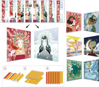 Papierowy zestaw artystyczny plisy Piękne królowe DJ09446-Djeco, zabawki kreatywne dla dziewczynek