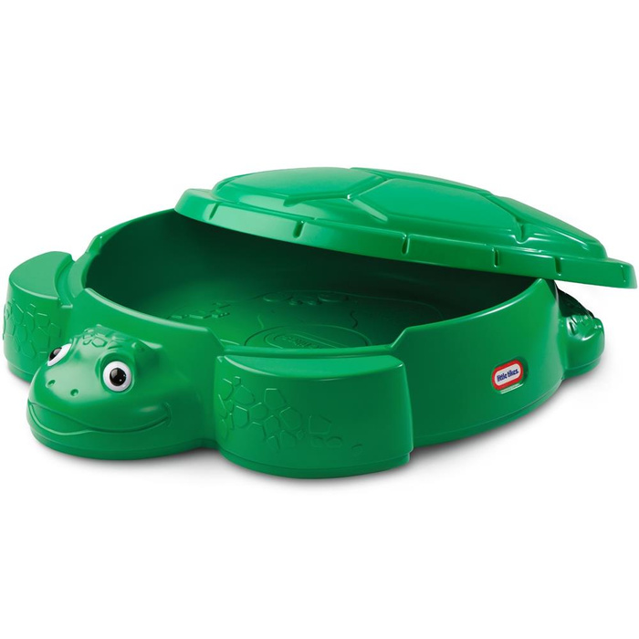 Piaskownica Żółw Little Tikes 631566 zielony Pojemnik na zabawki z przykrywką Basenik dla najmłodszych 3w1