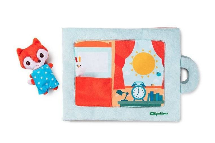 Miła, mięciutka książeczka aktywizująca z uroczą przytulanką „Dzień dobry, mały lisku” 83270-Lilliputiens