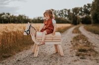 Drewniany koń ze schowkiem do zabawy w plenerze 12313-SF Small Foot