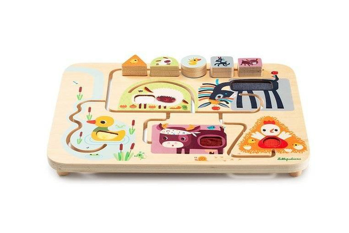 Drewniana tablica labirynt sensoryczny Farma 83339 Lilliputiens
