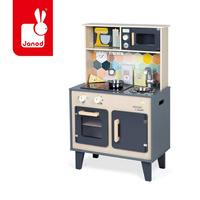 Duża drewniana kuchnia z dźwiękiem, światłem LED i 6 akcesoriami Mozaika 3-8 lat J06609-Janod, kuchnie dla dzieci