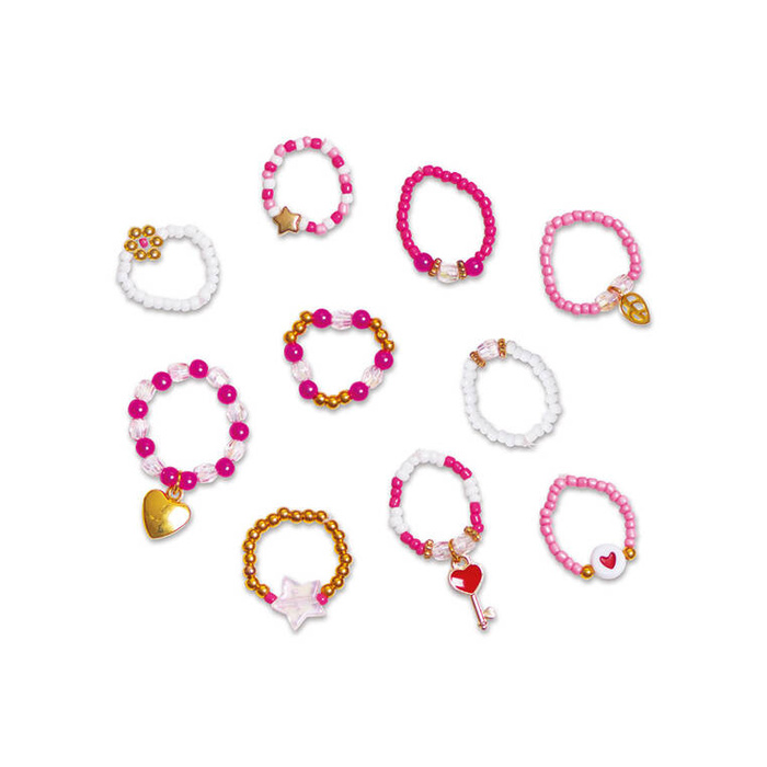 Zestaw kreatywny do tworzenia biżuterii Pierścionki z koralików J09125 Janod