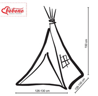 Biało-niebieskie królestwo namiot dziecięcy z matą i poduszkami 757TISET-Bobono, Tipi dla dzieci