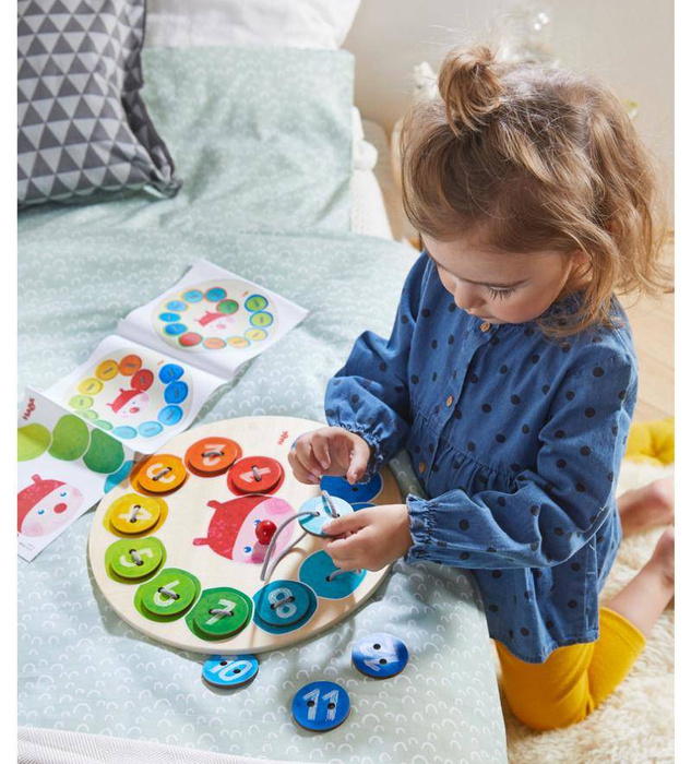 Sznurowanka Gąsienica HB305288-Haba, zabawki motoryczne dla dzieci