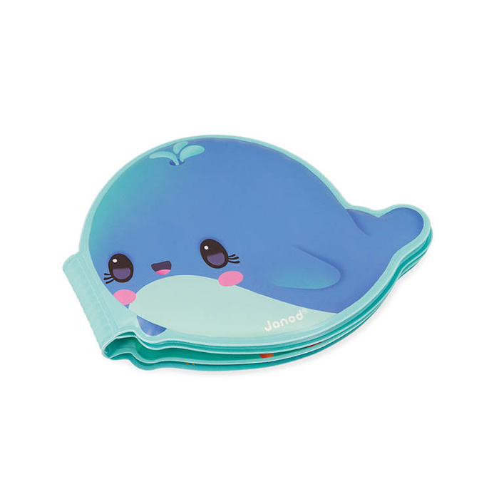 Miękka książeczka do kąpieli w wannie brodziku Wieloryb J04720 Janod