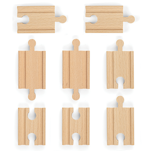 Tory do kolejki - 8 mini torów prostych, BJT104-Bigjigs Rail