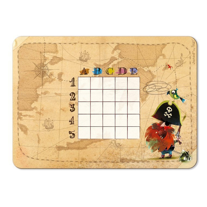 Gra w okręty „Piraci”, JND02835-Janod, gry dla dzieci, zabawki z tektury