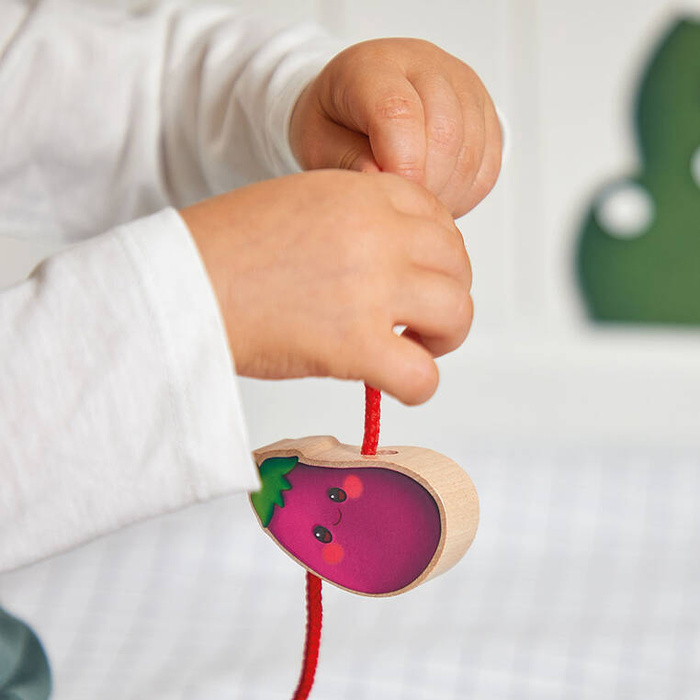 Nawlekanka z drewnianymi Warzywami Farma J03313 Janod