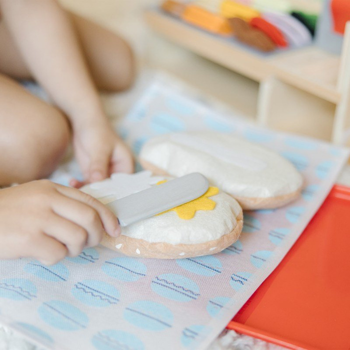 Bar kanapkowy drewniany zestaw do robienia kanapek restauracja 41650 Melissa & Doug