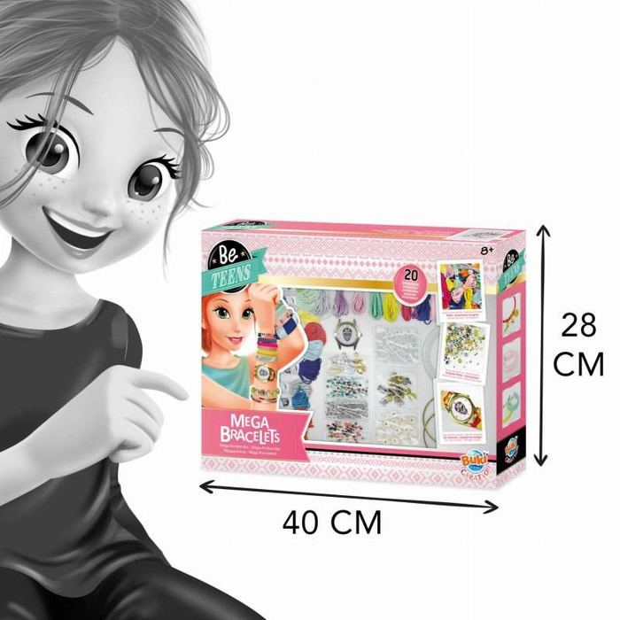 Zrób to sam - MEGA ZESTAW DO BRANSOLETEK BE003-Buki, zestawy kreatywne dla dzieci