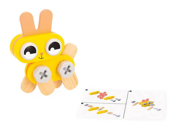 Drewniane zwierzątka do składania 53 elementy Brico Kids Janod J06450