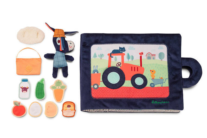 Miękka książeczka aktywizująca "Osiołek Ignace na farmie" 83415 Lilliputiens