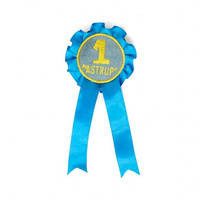 Rozeta dla konia na kiju 2 sztuki różowa i niebieska akcesoria do Hobby Horse Astrup 84223