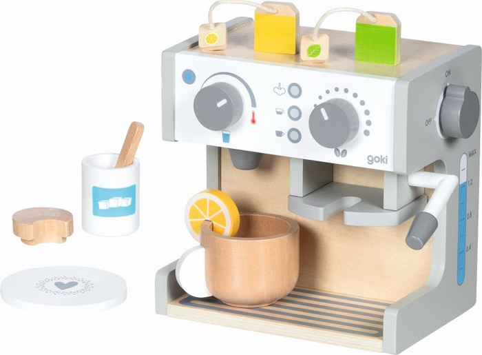 Drewniany ekspres do kawy i herbaty Goki 51460 akcesoria do kuchni dla dzieci