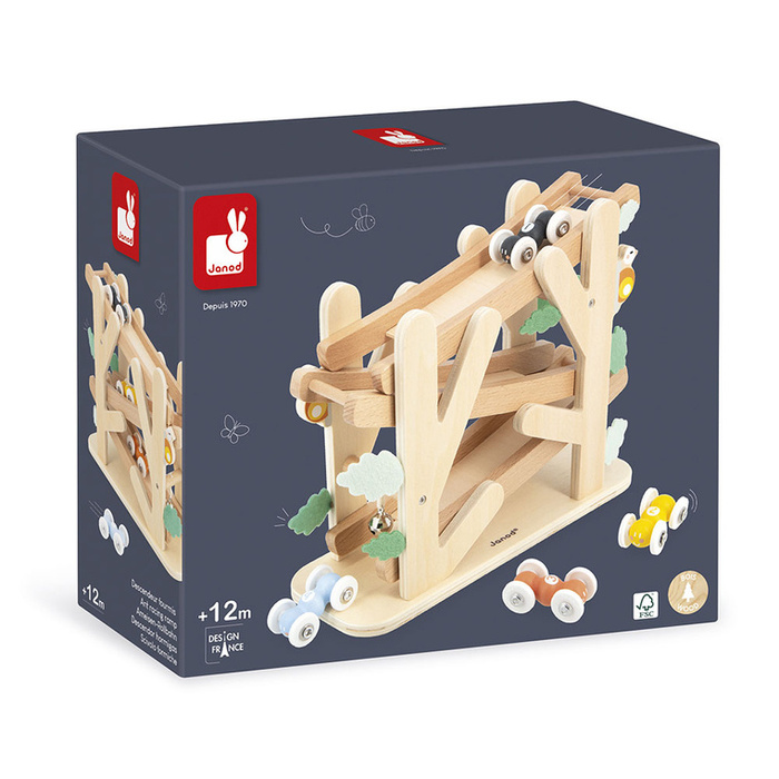 Drewniany kulodrom Rampa wyścigowa dla mrówek Sweet Cocoon Janod J04038