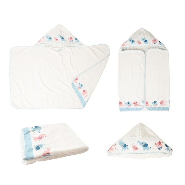 Słonik prysznic przenośny z ręcznikiem i kontrolowanym strumieniem wody Różowy Yookidoo YO40228___OF