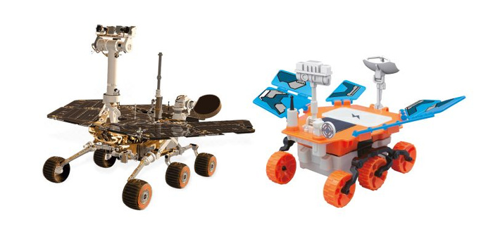 Łazik marsjański zasilany energią słoneczną model do złożenia i zabawy Buki 2175