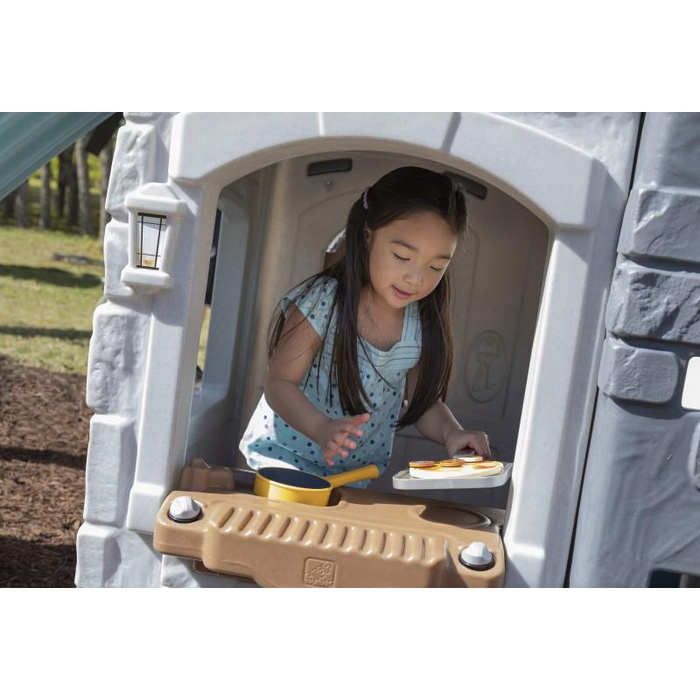 Domek Zamek 2w1 STEP2 4133KR Plac zabaw ze zjeżdżalnią dla dzieci do kreatywnej zabawy