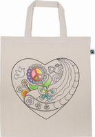 Torba bawełniana do pomalowania dla dzieci Serce Goki 58312