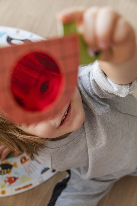 Puzzle dla dzieci okrągłe XXL Odkryj zwierzęta Goula 53177