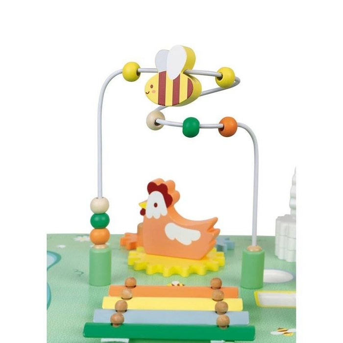 Wielofunkcyjny stolik edukacyjny Łąka 12 m+ J05327-Janod, zabawki motoryczne dla dzieci