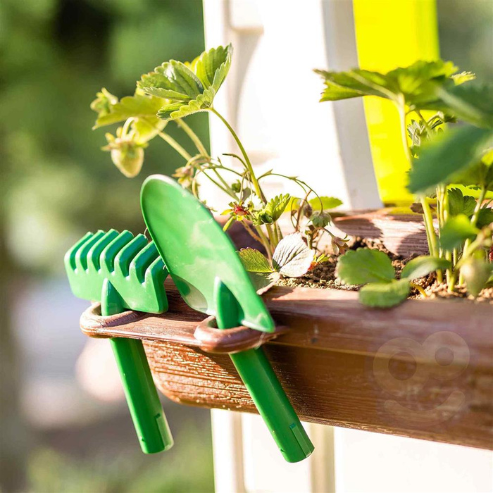 Domek ogrodowy Eco FEBER 13004 Karmnik Segregacja odpadów Imitacja panelu słonecznego do kratywnej zabawy dla dzieci