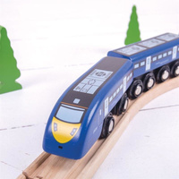 Pociąg drewniany Pędząca jedynka BJT475-Bigjigs Rail, kolejki dla dzieci