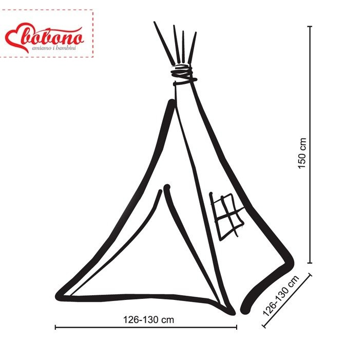 Biało-niebieskie królestwo namiot dziecięcy 757TI-Bobono, Tipi dla dzieci
