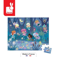 Puzzle w walizce Wróżki i lilie wodne 36 elementów Janod J02649 