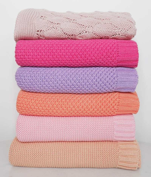 Bambusowy koc Living coral LL5817-Lullalove, kocyki dla dzieci