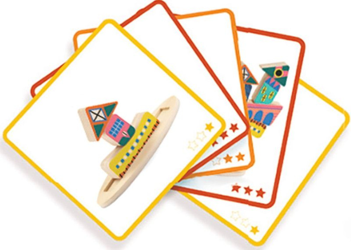 Drewniany balansujący domek Djeco DJ06438 gra zręcznościowa dla dzieci