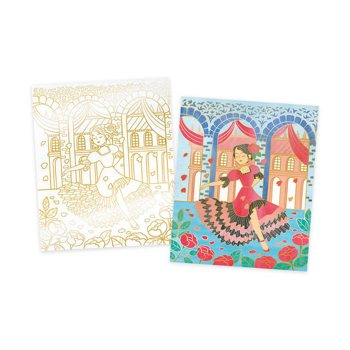 Zestaw kreatywny Złote kontury Tancerki Janod J07964