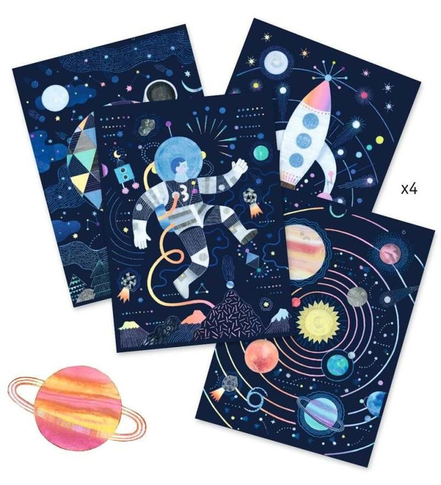 Zestaw kreatywny dla dzieci Wszechświat DJ09727-Djeco, zabawi kreatywne