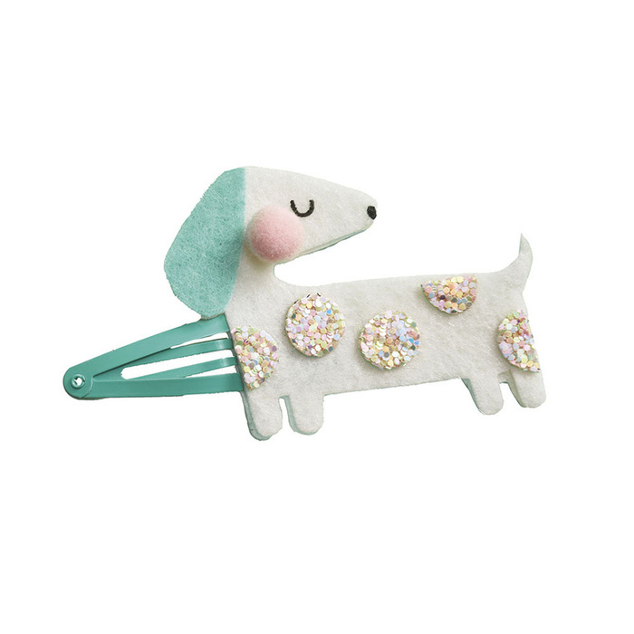 Zestaw kreatywny do tworzenia biżuterii brokatowe spinki do włosów Pieski i kotki Janod J09181