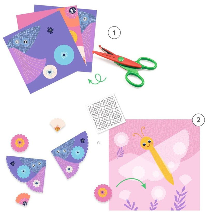 Artystyczny zestaw kolaż dla najmłodszych wycinanki Djeco DJ09057