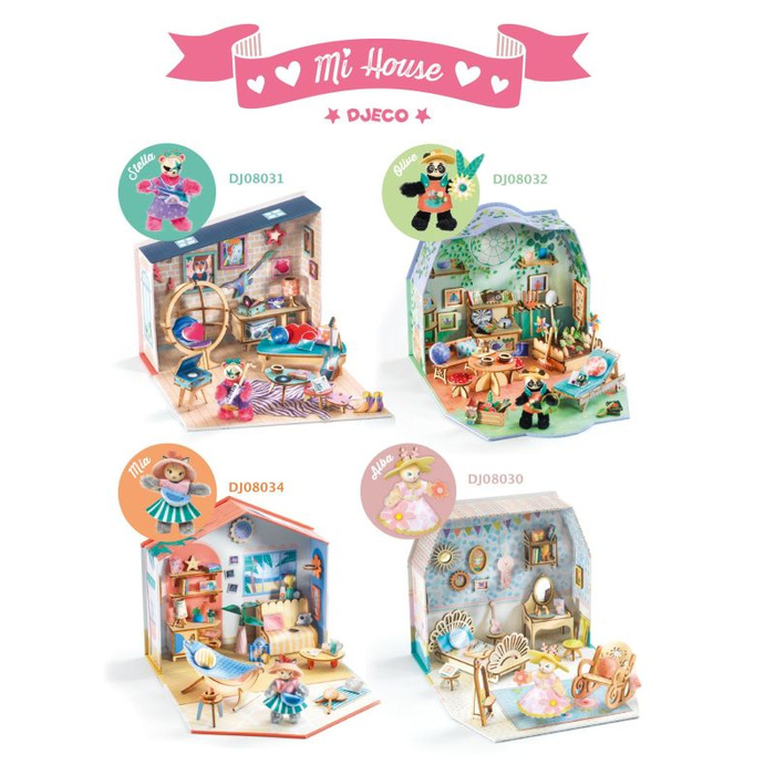 Mini domek dla lalek drewniany Zrób to sam Mi House Rosie Djeco DJ08033